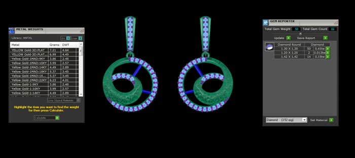 ER90439- Jewelry CAD Design -Earrings, Drop Earrings, Light Weight Collection