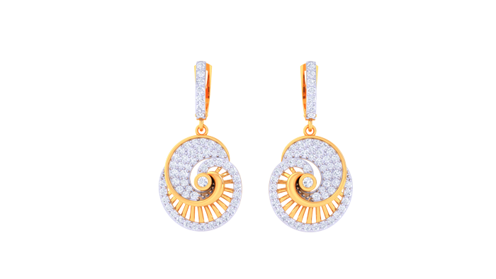ER90449- Jewelry CAD Design -Earrings, Drop Earrings, Light Weight Collection