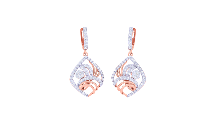 ER90461- Jewelry CAD Design -Earrings, Drop Earrings, Light Weight Collection