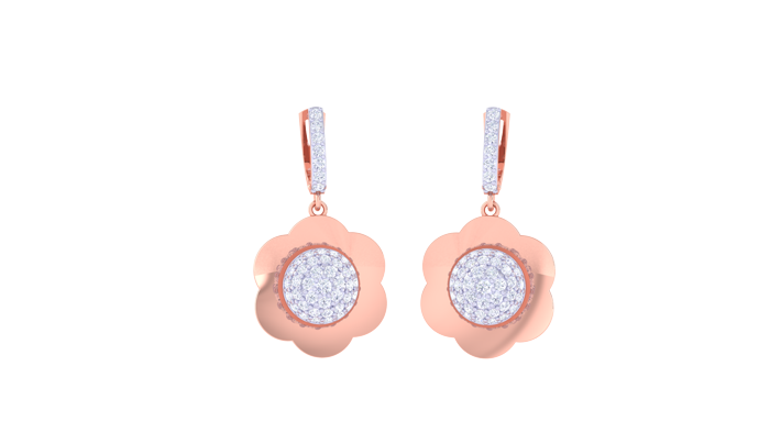 ER90464- Jewelry CAD Design -Earrings, Drop Earrings, Light Weight Collection
