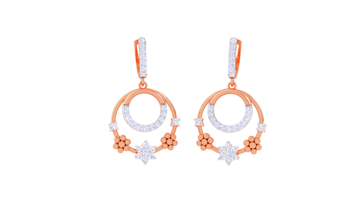 ER90466- Jewelry CAD Design -Earrings, Drop Earrings, Light Weight Collection