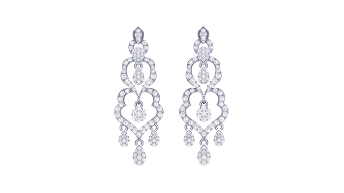 ER90573- Jewelry CAD Design -Earrings, Drop Earrings, Light Weight Collection