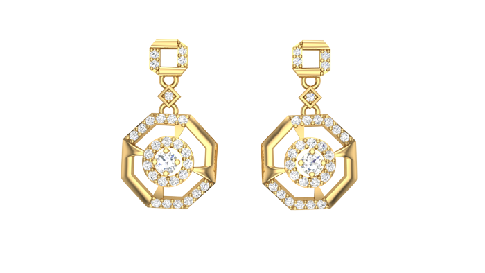 ER90578- Jewelry CAD Design -Earrings, Drop Earrings, Light Weight Collection