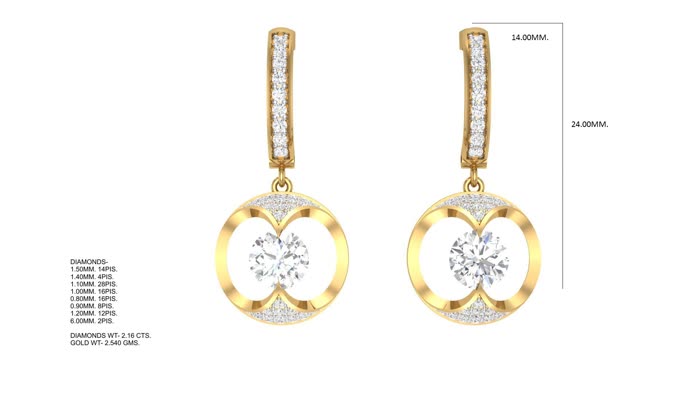 ER90581- Jewelry CAD Design -Earrings, Drop Earrings, Light Weight Collection