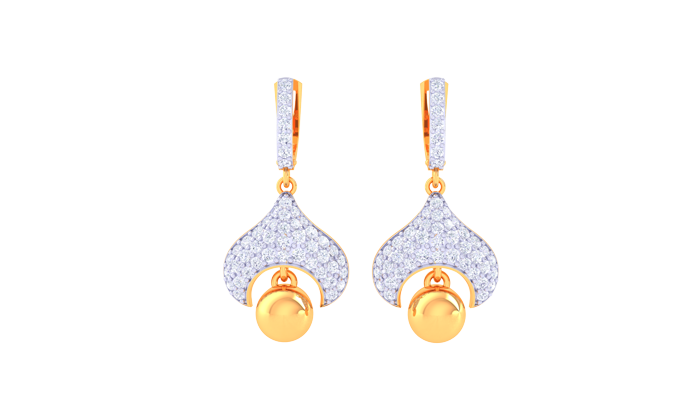 ER90417- Jewelry CAD Design -Earrings, Drop Earrings, Pearl Collection, Light Weight Collection