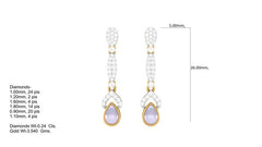ER90666- Jewelry CAD Design -Earrings, Drop Earrings, Pearl Collection, Light Weight Collection