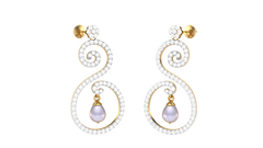 ER90668- Jewelry CAD Design -Earrings, Drop Earrings, Pearl Collection, Light Weight Collection