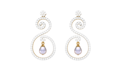 ER90668- Jewelry CAD Design -Earrings, Drop Earrings, Pearl Collection, Light Weight Collection