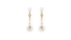 ER90670- Jewelry CAD Design -Earrings, Drop Earrings, Pearl Collection, Light Weight Collection