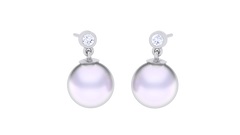 ER90672- Jewelry CAD Design -Earrings, Drop Earrings, Pearl Collection, Light Weight Collection