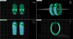 ER91075- Jewelry CAD Design -Earrings, Hoop Earrings