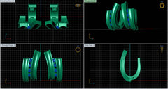 ER91110- Jewelry CAD Design -Earrings, Hoop Earrings