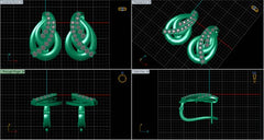 ER91133- Jewelry CAD Design -Earrings, Hoop Earrings