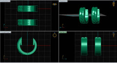 ER91149- Jewelry CAD Design -Earrings, Hoop Earrings