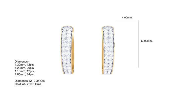 ER90088- Jewelry CAD Design -Earrings, Hoop Earrings, Light Weight Collection