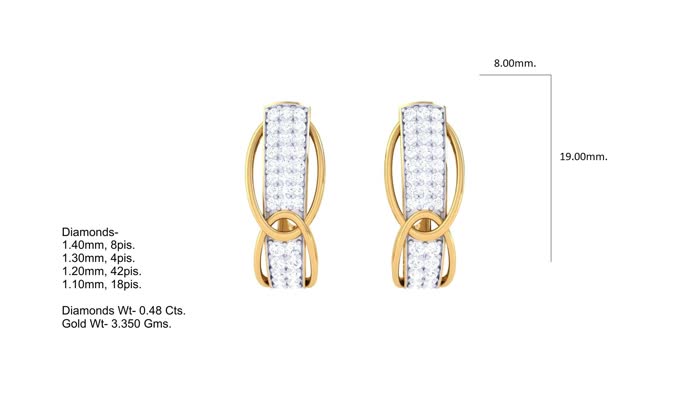 ER90089- Jewelry CAD Design -Earrings, Hoop Earrings, Light Weight Collection