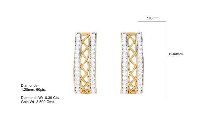 ER90092- Jewelry CAD Design -Earrings, Hoop Earrings, Light Weight Collection