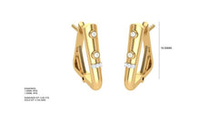ER90594- Jewelry CAD Design -Earrings, Hoop Earrings, Light Weight Collection
