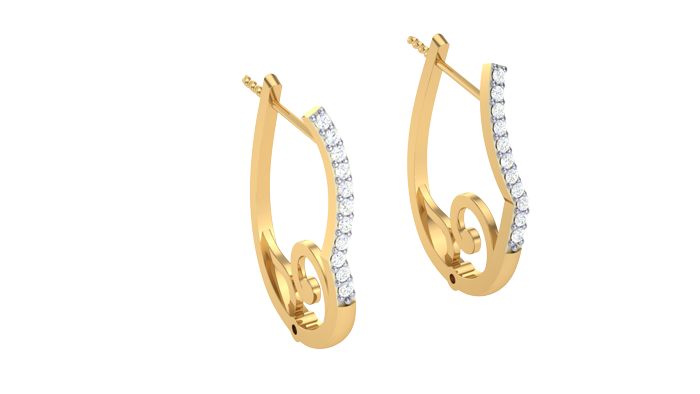 ER90596- Jewelry CAD Design -Earrings, Hoop Earrings, Light Weight Collection