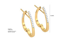 ER90599- Jewelry CAD Design -Earrings, Hoop Earrings, Light Weight Collection