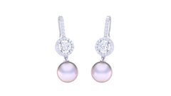 ER90680- Jewelry CAD Design -Earrings, Hoop Earrings, Pearl Collection