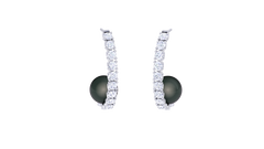 ER90674- Jewelry CAD Design -Earrings, Hoop Earrings, Pearl Collection, Light Weight Collection