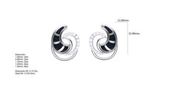 ER90022- Jewelry CAD Design -Earrings, Stud Earrings, Enamel Collection, Light Weight Collection