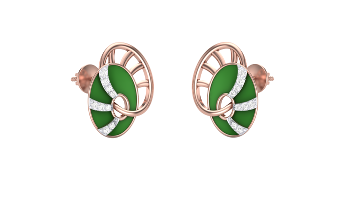 ER90025- Jewelry CAD Design -Earrings, Stud Earrings, Enamel Collection, Light Weight Collection