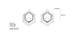 ER90033- Jewelry CAD Design -Earrings, Stud Earrings, Enamel Collection, Light Weight Collection