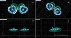 ER90848- Jewelry CAD Design -Earrings, Stud Earrings