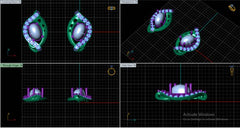 ER90850- Jewelry CAD Design -Earrings, Stud Earrings