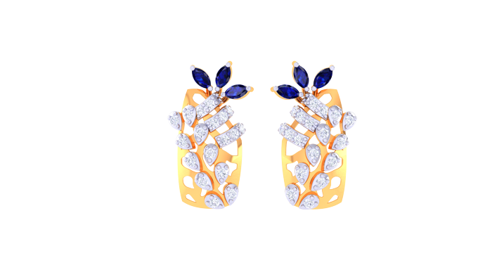 ER90429- Jewelry CAD Design -Earrings, Stud Earrings, Fancy Diamond Collection, Light Weight Collection