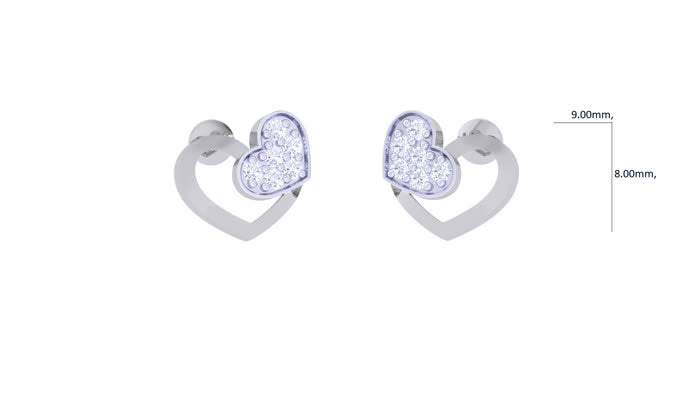 ER90076- Jewelry CAD Design -Earrings, Stud Earrings, Heart Collection