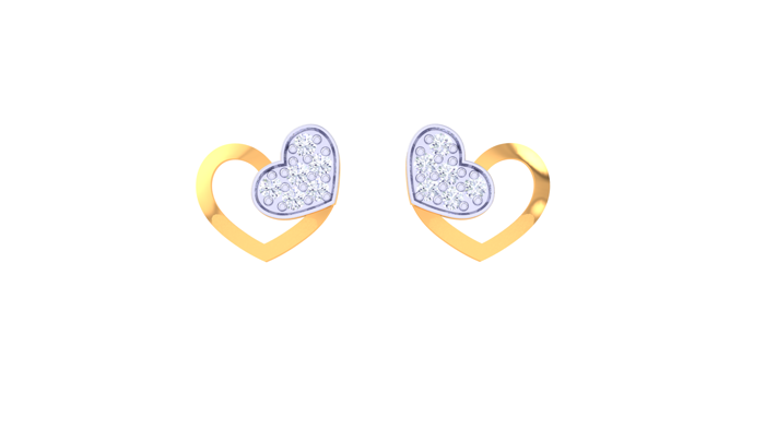 ER90076- Jewelry CAD Design -Earrings, Stud Earrings, Heart Collection