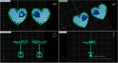 ER91069- Jewelry CAD Design -Earrings, Stud Earrings, Heart Collection