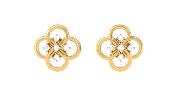 ER90077- Jewelry CAD Design -Earrings, Stud Earrings, Light Weight Collection