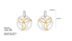 ER90081- Jewelry CAD Design -Earrings, Stud Earrings, Light Weight Collection