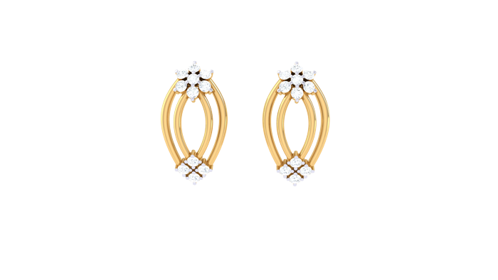 ER90082- Jewelry CAD Design -Earrings, Stud Earrings, Light Weight Collection