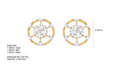 ER90083- Jewelry CAD Design -Earrings, Stud Earrings, Light Weight Collection