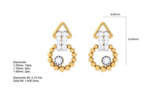 ER90093- Jewelry CAD Design -Earrings, Stud Earrings, Light Weight Collection