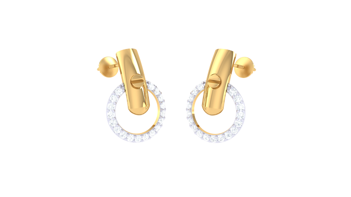 ER90098- Jewelry CAD Design -Earrings, Stud Earrings, Light Weight Collection