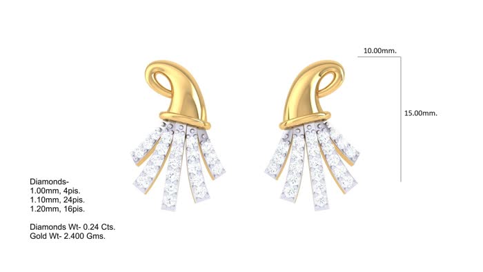 ER90109- Jewelry CAD Design -Earrings, Stud Earrings, Light Weight Collection
