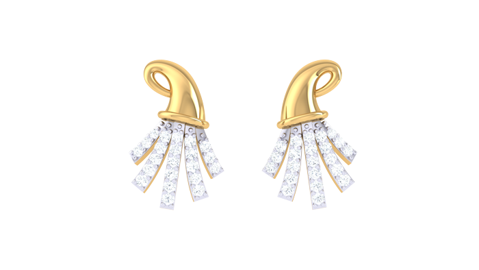 ER90109- Jewelry CAD Design -Earrings, Stud Earrings, Light Weight Collection