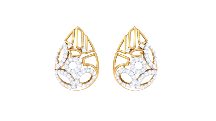 ER90117- Jewelry CAD Design -Earrings, Stud Earrings, Light Weight Collection