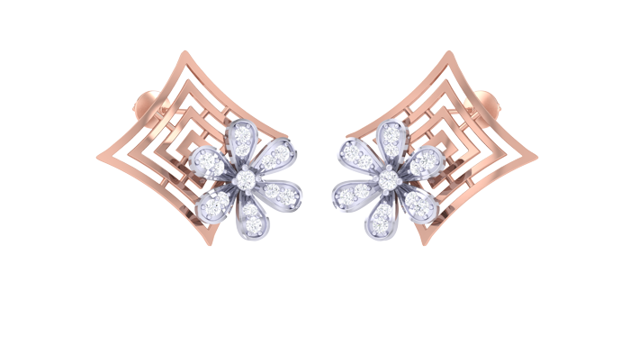 ER90127- Jewelry CAD Design -Earrings, Stud Earrings, Light Weight Collection