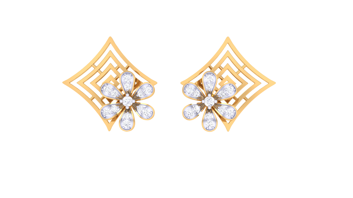 ER90127- Jewelry CAD Design -Earrings, Stud Earrings, Light Weight Collection