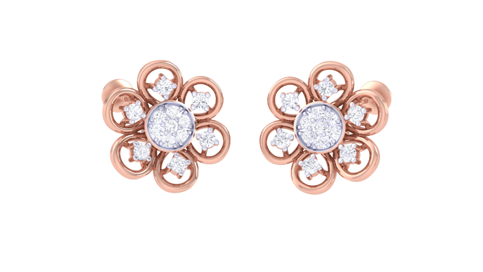 ER90128- Jewelry CAD Design -Earrings, Stud Earrings, Light Weight Collection