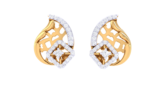 ER90129- Jewelry CAD Design -Earrings, Stud Earrings, Light Weight Collection