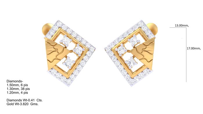 ER90130- Jewelry CAD Design -Earrings, Stud Earrings, Light Weight Collection