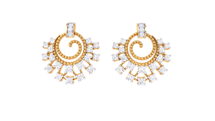 ER90132- Jewelry CAD Design -Earrings, Stud Earrings, Light Weight Collection